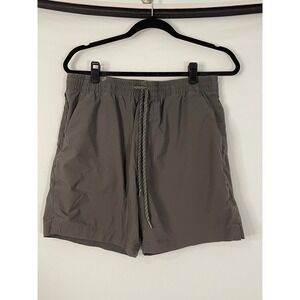 J Crew Flex Men's Gray Elastic Waist Drawstring Shorts Size M